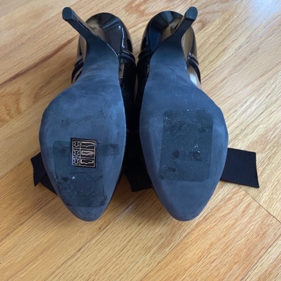 NWT Lanvin Shoes - Oxford Platform Black Patent Leather Heels - Picture 5 of 11